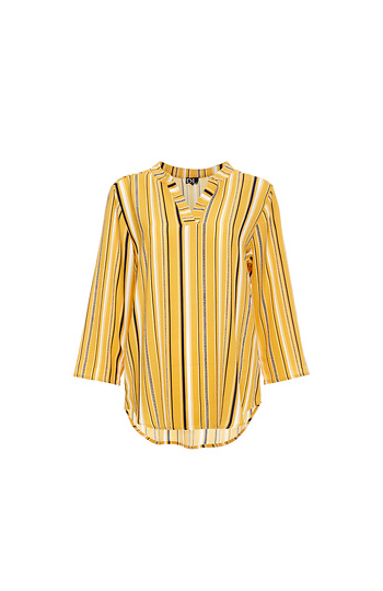 Split Neck 3/4 Sleeve Top Slide 1