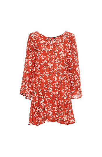 3/4 Sleeve Printed Tunic Slide 1