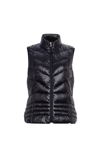 Quilted Zip Up Light Down Vest Slide 1