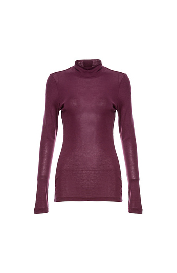 High Neck Long Sleeve Top Slide 1