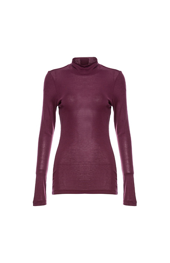 High Neck Long Sleeve Top Slide 1