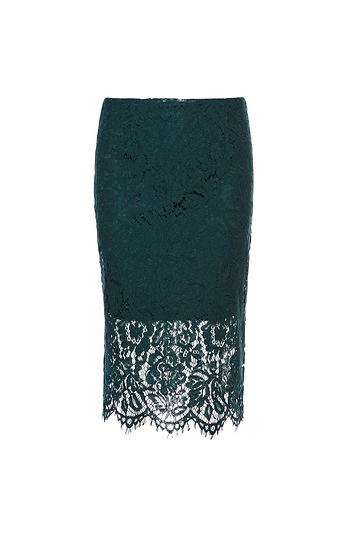 Lace High Waist Pencil Skirt Slide 1