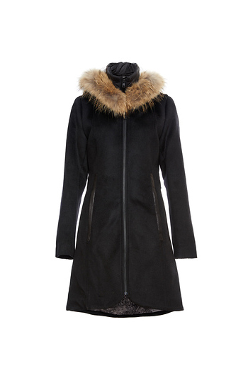 Soia & Kyo Charlena-R Wool Coat with Removable Bib Slide 1