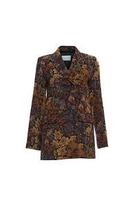 Sandro Double Breasted Floral Blazer Slide 1