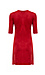Short Sleeve Front Knot Suede Dress Thumb 2