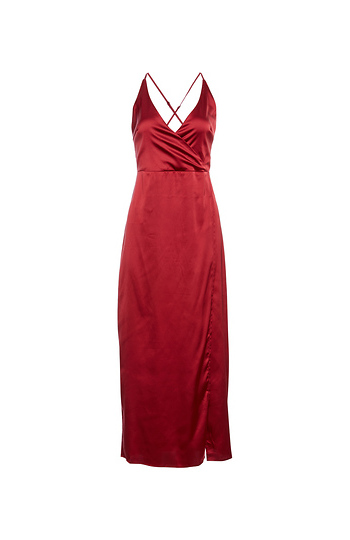 Surplice Sleeveless Slit Dress Slide 1