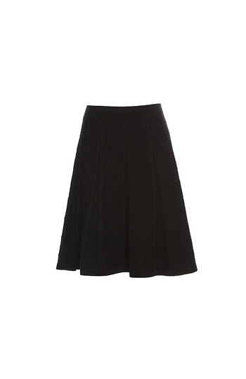 Sandro A-Line Cable Knit Skirt Slide 1