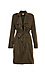 En Creme Cascade Front Suede Trench Coat Thumb 1