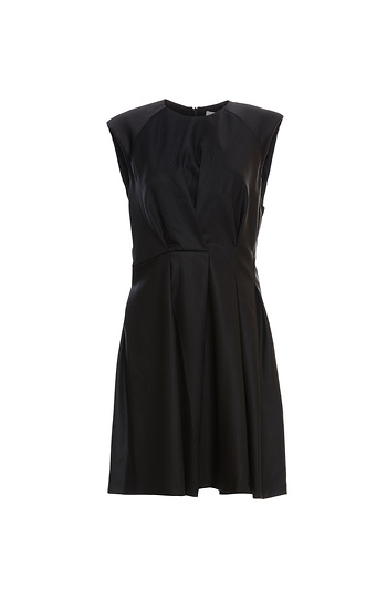 Sandro Pleated Front Cap Sleeve Dress Slide 1