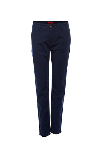 1Denim Cropped Trousers with Welt Pockets Slide 1