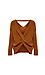 Open Back Knotted V-Neck Sweater Thumb 2