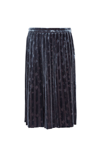 Stars Pleated Velvet Skirt Slide 1