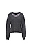 Tonal Knitted Stripe V-Neck Sweater Thumb 1