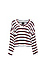 Striped V-Neck Long Sleeve Top Thumb 1