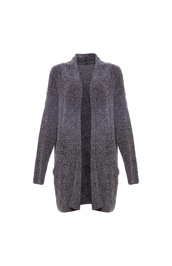 Chenille Open Front Cardigan Slide 1