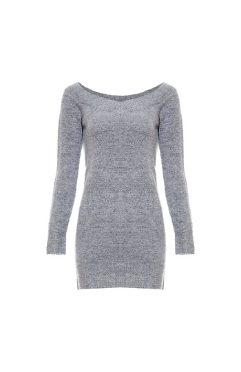 Boat Neck Long Sweater Slide 1
