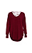 Lace Up Back V-Neck Sweater Thumb 1