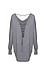 Lace Up Back V-Neck Sweater Thumb 2