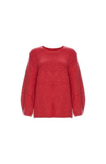 Velvet by Graham & Spencer Balloon Sleeve Boucle Sweater Slide 1
