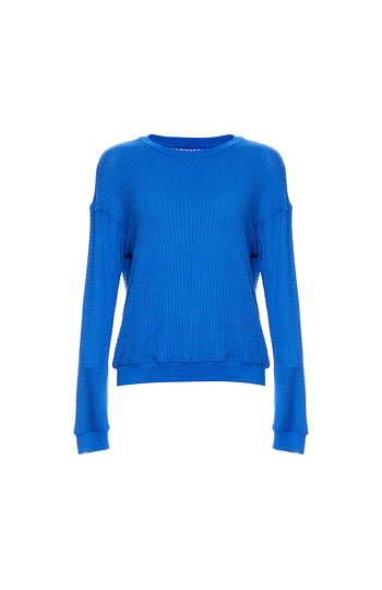 Velvet by Graham & Spencer Waffle Knit Long Sleeve Top Slide 1