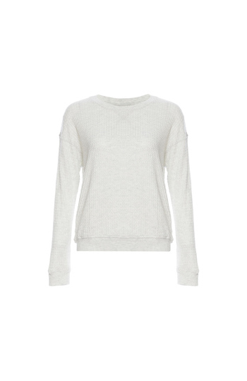 Velvet by Graham & Spencer Waffle Knit Long Sleeve Top Slide 1