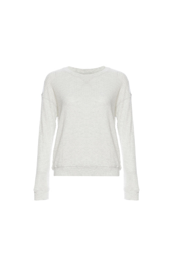 Velvet by Graham & Spencer Waffle Knit Long Sleeve Top Slide 1