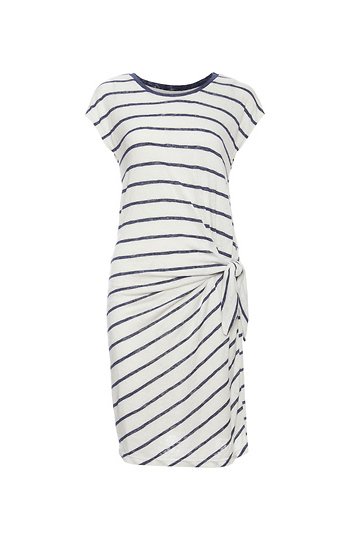 Velvet by Graham & Spencer Side Tie Striped Tee Dress Slide 1