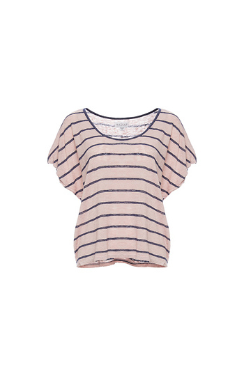Velvet by Graham & Spencer Striped V-Neck Tee Slide 1
