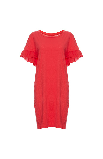 Velvet by Graham & Spencer Ruffle Sleeve Tee Dress Slide 1