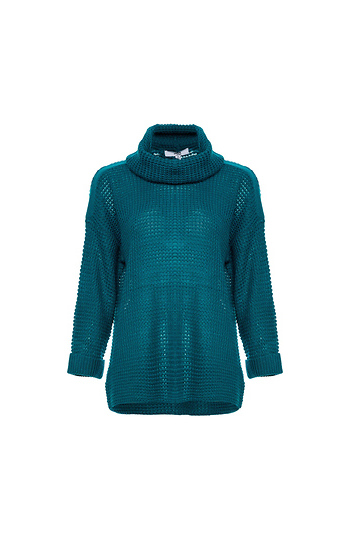 Jack by BB Dakota Waffle Knit Cowl Neck Sweater Slide 1