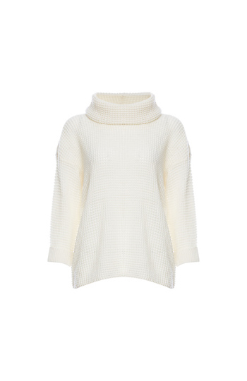 Jack by BB Dakota Waffle Knit Cowl Neck Sweater Slide 1