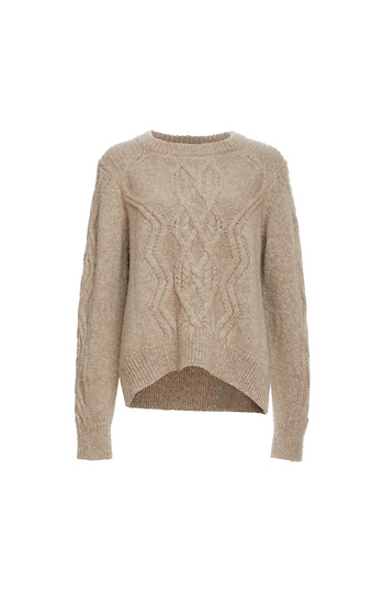 Isabel Marant Side Slit Cable Knit Sweater Slide 1