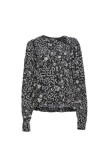 Isabel Marant Draped Neck Long Sleeve Top Slide 1