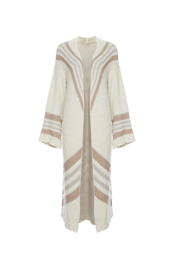 Mystree Chevron Print Long Cardigan Slide 1