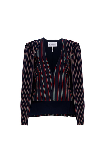 BCBGeneration Stripe Cape Jacket Slide 1