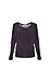 Knotted Front V-Neck Long Sleeve Top Thumb 1
