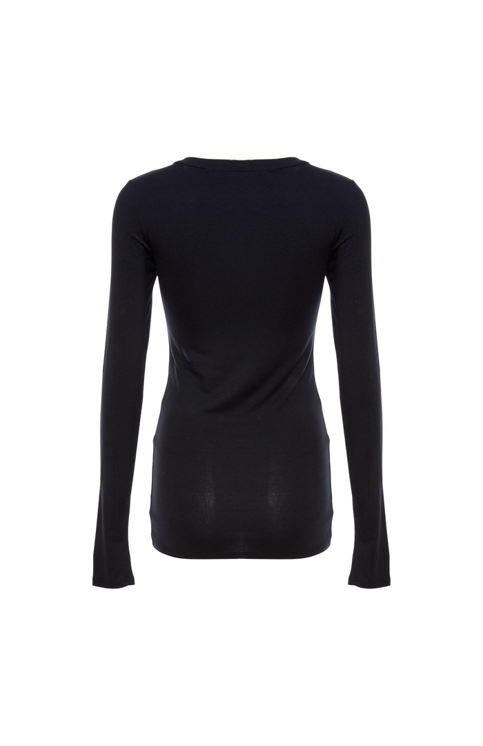 black top round neck