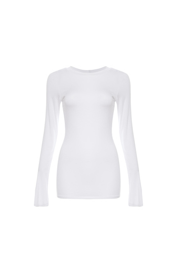 Long Sleeve Round Neck Top Slide 1