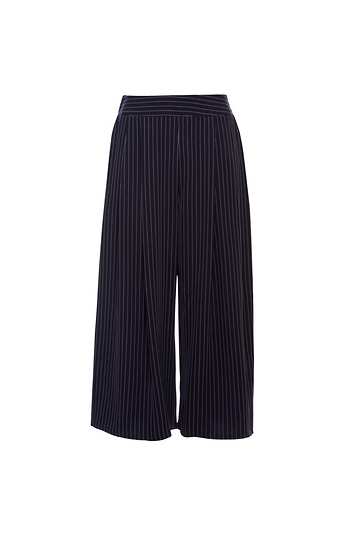 Pinstripe Culotte in Navy Multi | DAILYLOOK