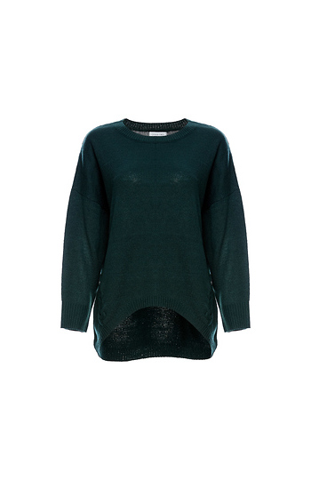 Side Lace Up Knit Top Slide 1