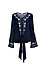 Embroidered Statement Sleeves Top Thumb 1