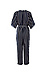 Striped Surplice 3/4 Sleeve Jumpsuit Thumb 2