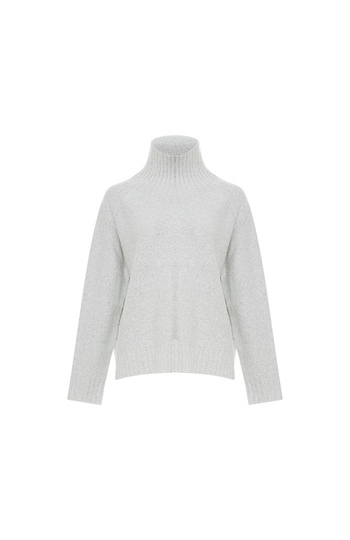 Zoe Turtleneck Speckled Sweater Slide 1