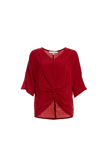 Front Knot Dolman Sleeve Top Slide 1