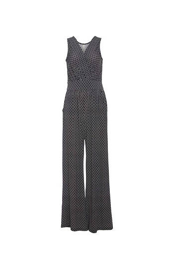 Geo Print Surplice Sleeveless Jumpsuit Slide 1