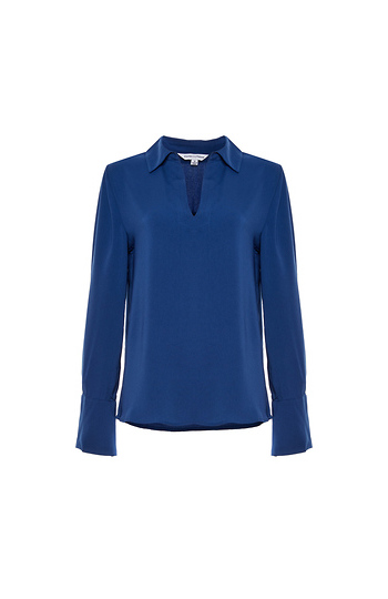 Split Neck Blouse Slide 1