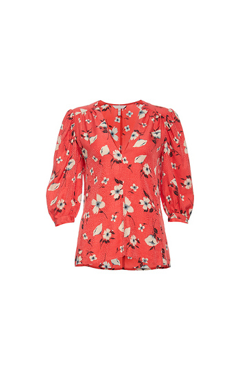 Rebecca Taylor 3/4 Sleeve Daniella Top Slide 1