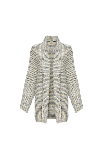Dropped Shoulder 3/4 Sleeve Cardigan Slide 1