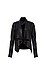 Draped Front Faux Leather Jacket Thumb 1