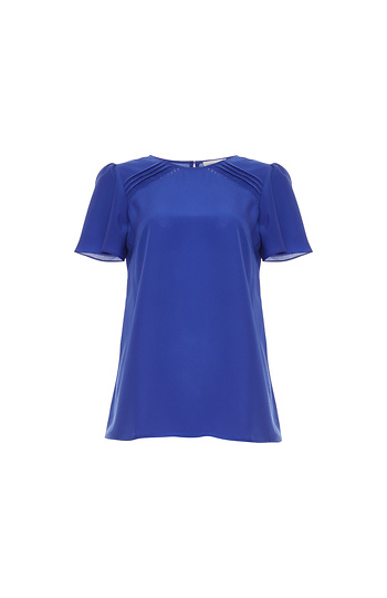 Short Sleeve Pleating Top Slide 1
